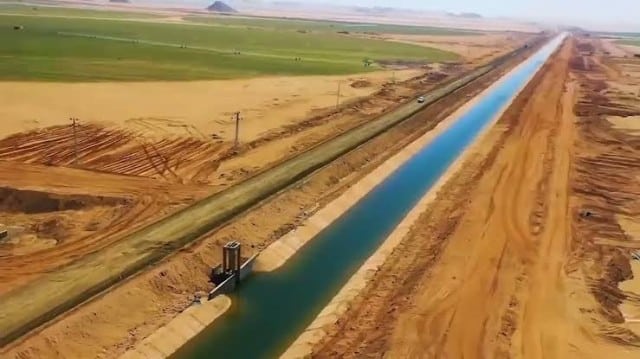 صورة للأراضي المستصلحة للزراعة بتوشكى 