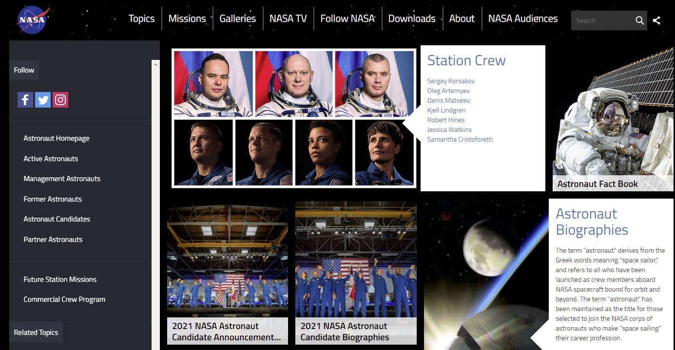 مقال لوكالة "ناسا NASA" الفضائية،تشرح فيه مصطلح "رائد فضاء"