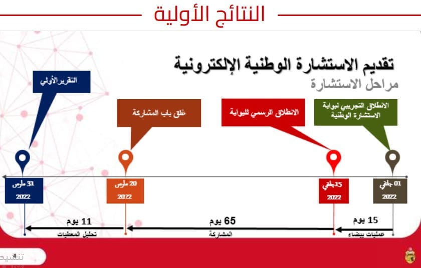 النتائج الأولية للاستشارة الوطنية