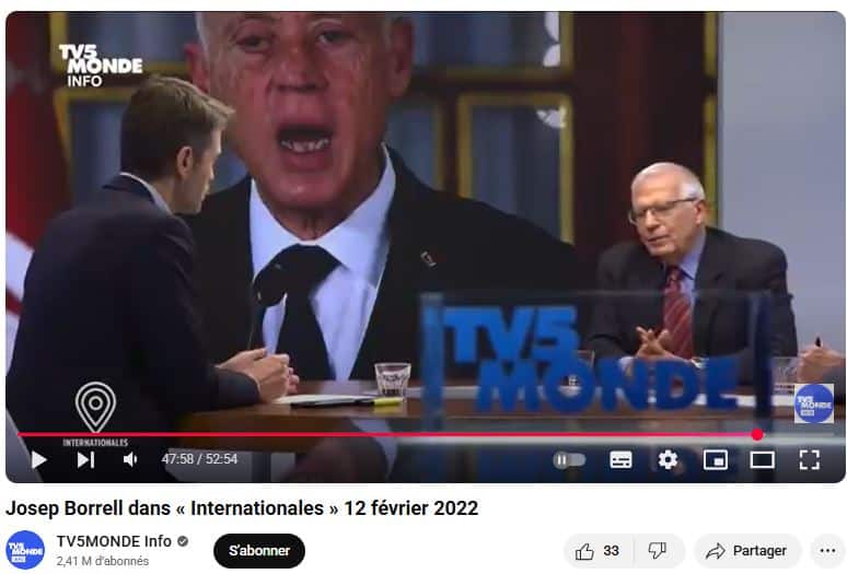 صورة من الحلقة الكاملة للبرنامج على يوتيوب