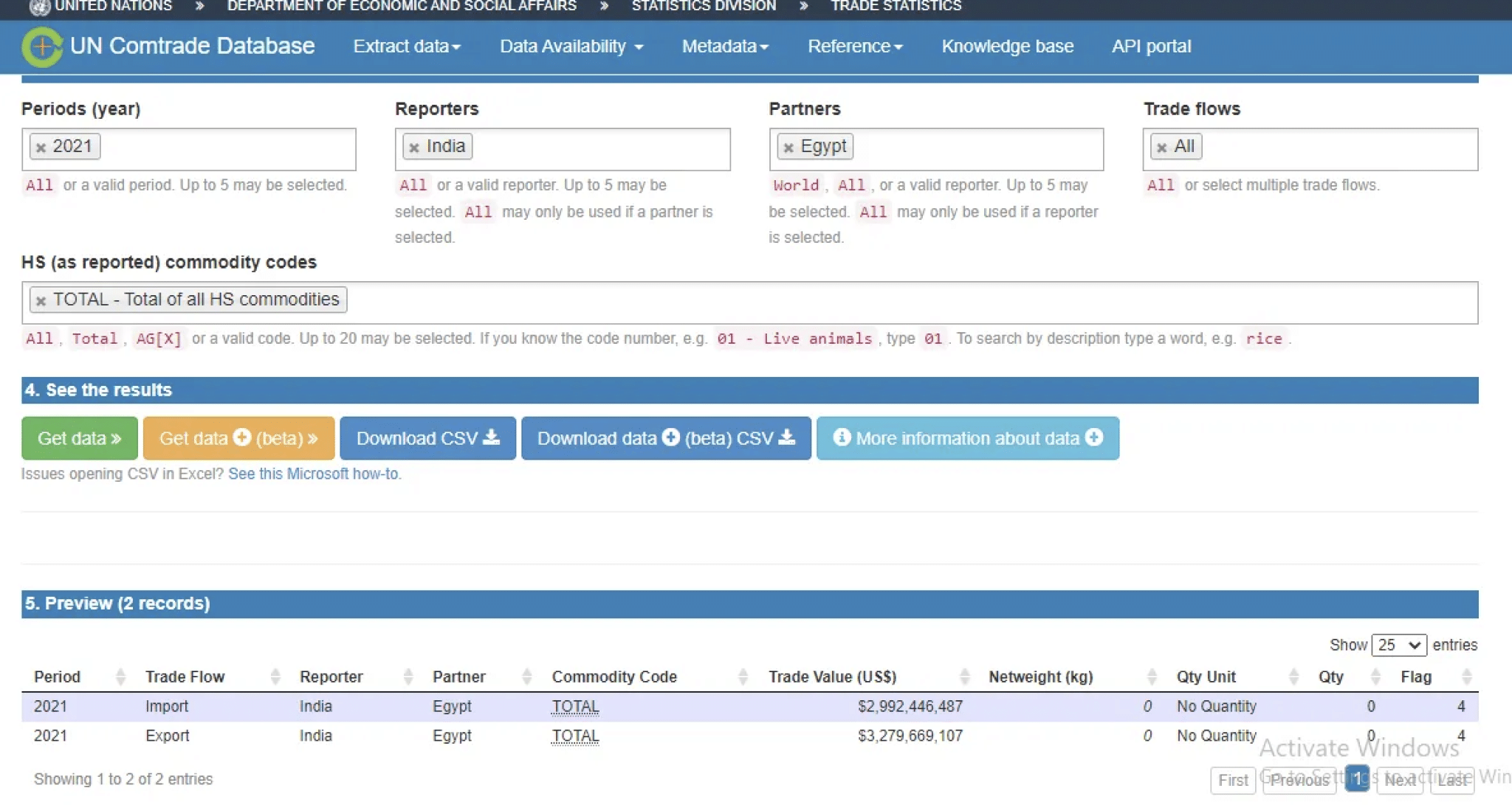 قاعدة بيانات الأمم المتحدة
