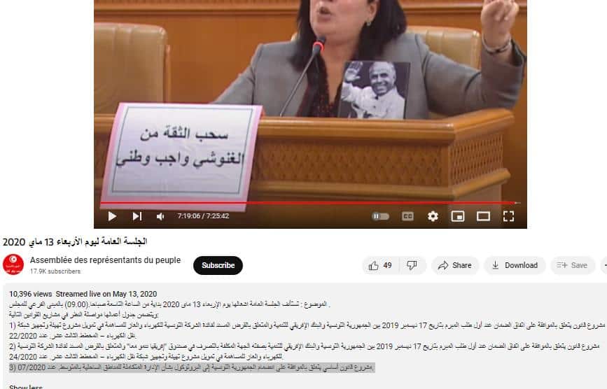 خانة وصف فيديو الجلسة العامة 13 مايو 2020