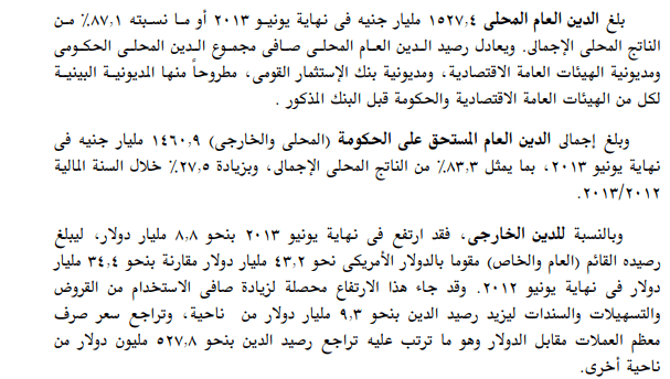 التقرير السنوي الصادر عن البنك المركزي المصري