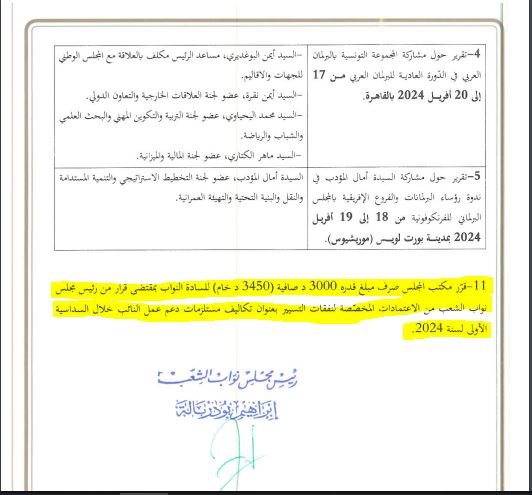 منحة استثنائية للنواب سنة 2024