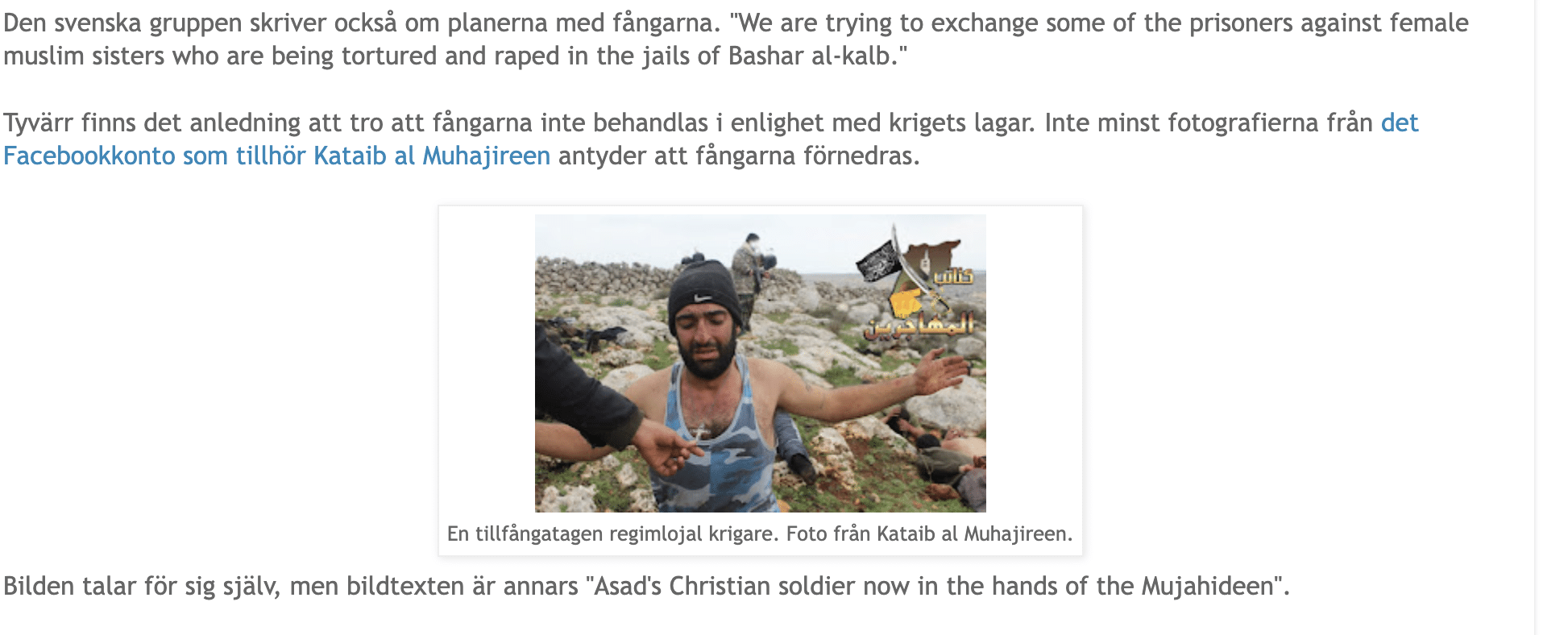 الصورة في مدونة سويدية