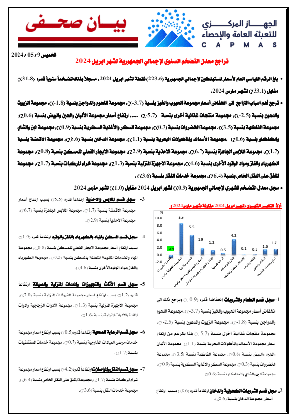 التضخم في مصر - الإحصاء