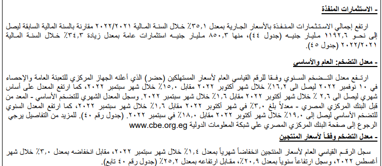 بيان البنك المركزي المصري