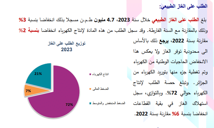 الطلب على الغاز في 2023