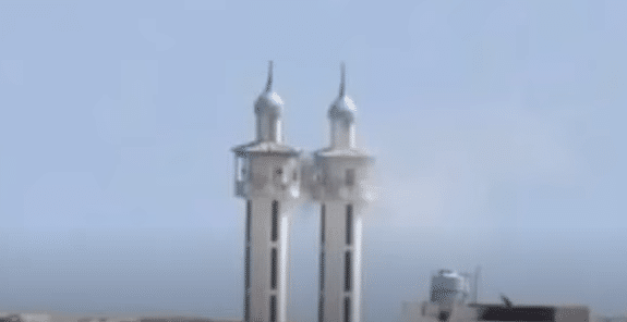 المأذنتين الظاهرتين في فيديو الادعاء بوسائل التواصل الاجتماعي بتونس