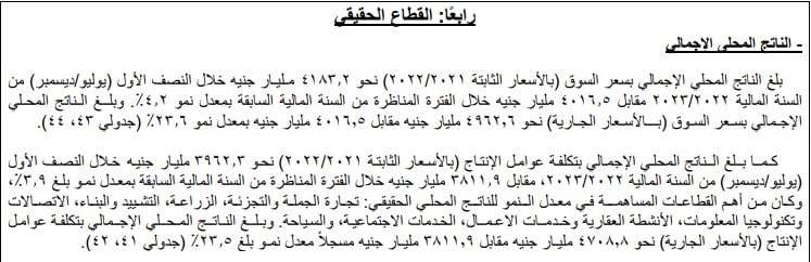 الناتج المحلي الإجمالي - البنك المركزي