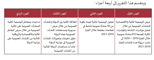 أجزاء تقرير المنشآت العمومية