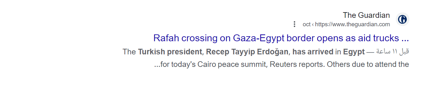 جاردن تنشر أنباء وصول أردوغان إلى مصر لحضور قمة القاهرة للسلام