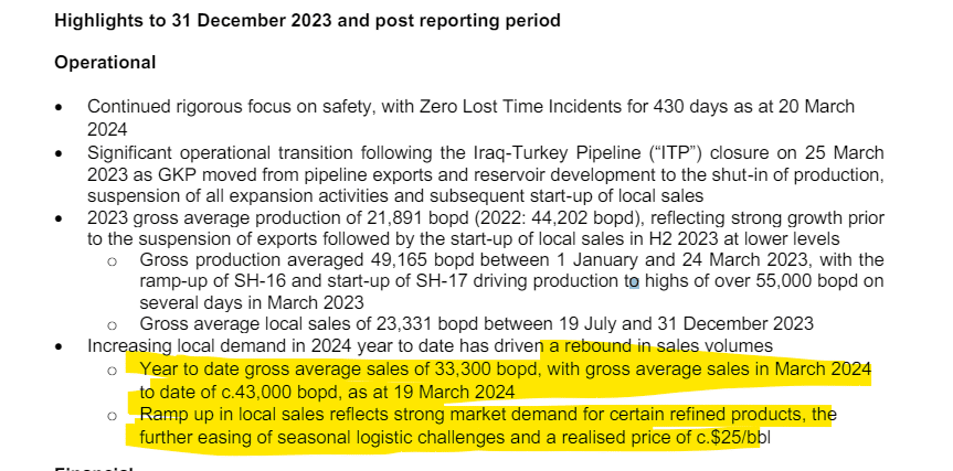 حجم مبيعات نفط إحدى الشركات الأجنبية بكردستان إلى المصافي المحلية