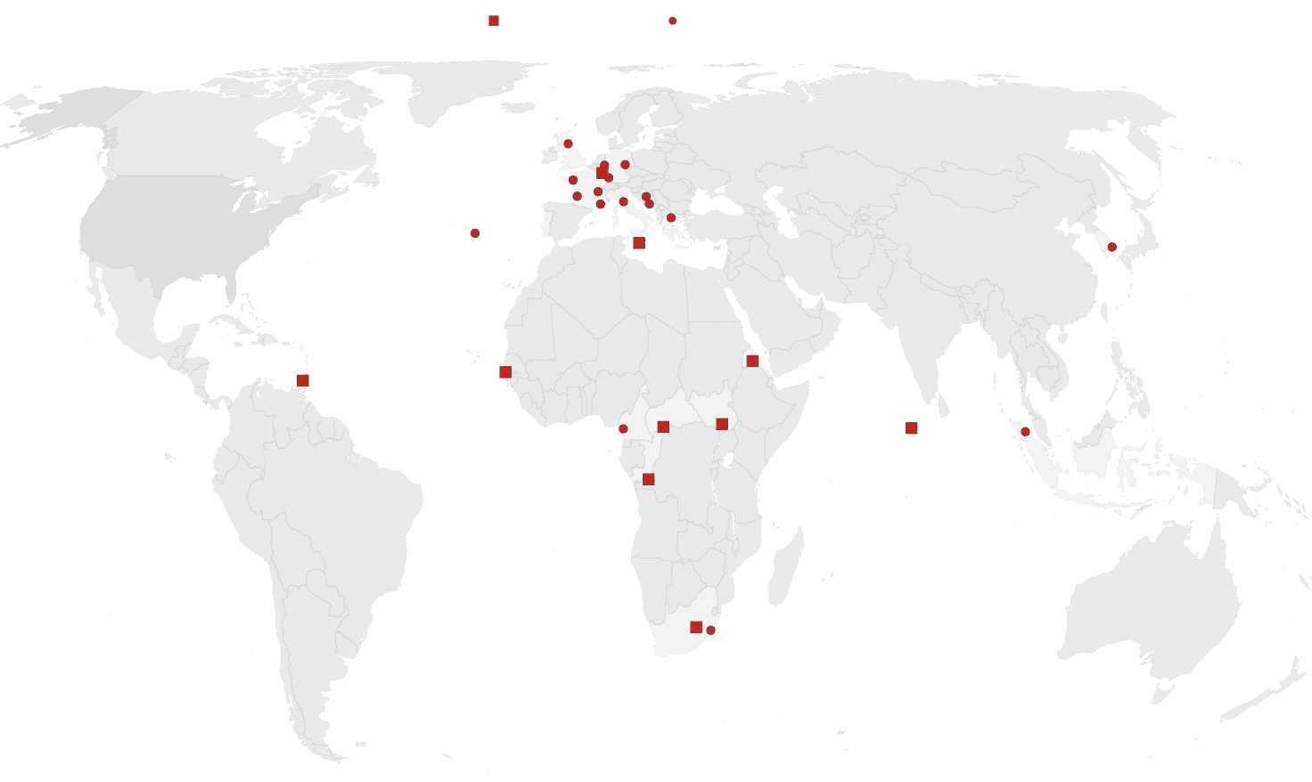 خريطة مواقع السفارات والقنصليات التي تبحث إدارة ترامب إغلاقها