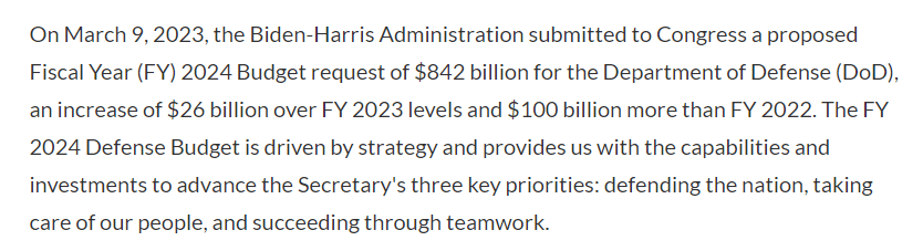 مقتطف من موقع وزارة الدفاع الأمريكية