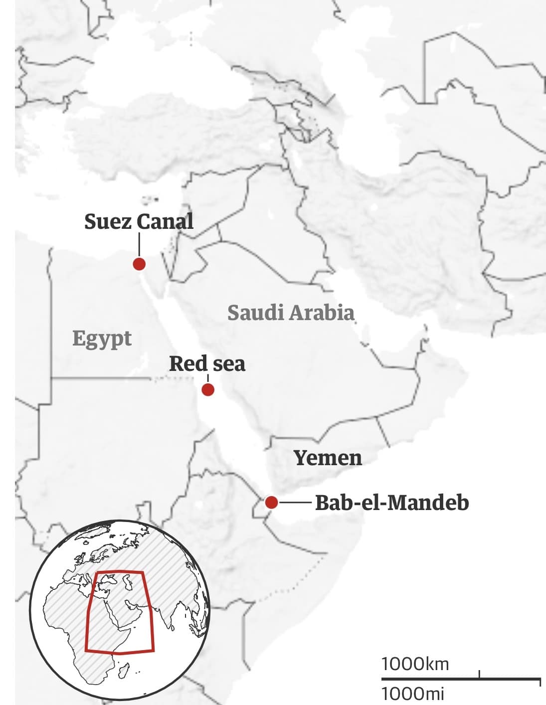 موقع مضيق باب المندب