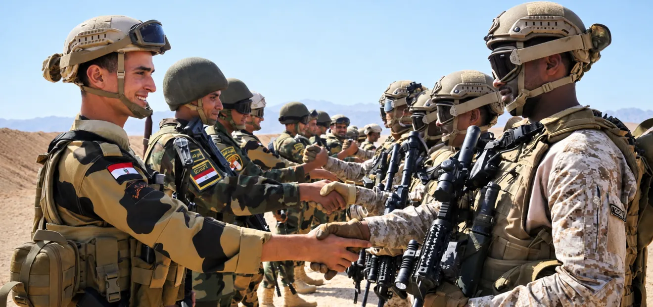 الفيديو المتداول لوصول القوات المصرية إلى السعودية 