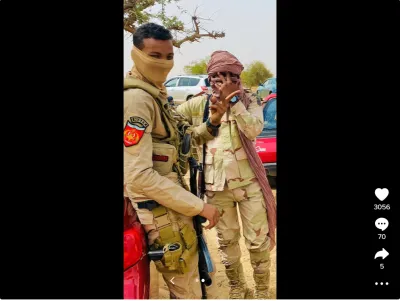 صورة مشاركة ميليشيات قبلية من النيجر مع «الدعم السريع».. مضللة