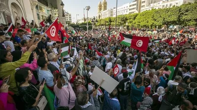 هيئة المحامين في تونس تظاهرت ضد إسرائيل وليس ضد الرئيس 