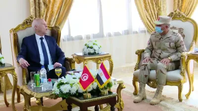 الادعاء بزيارة قيس سعيد الحدود المصرية الفلسطينية 