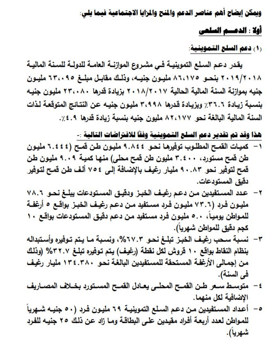 عدد المواطنين في موازنة العام المالي 2018 - 2019