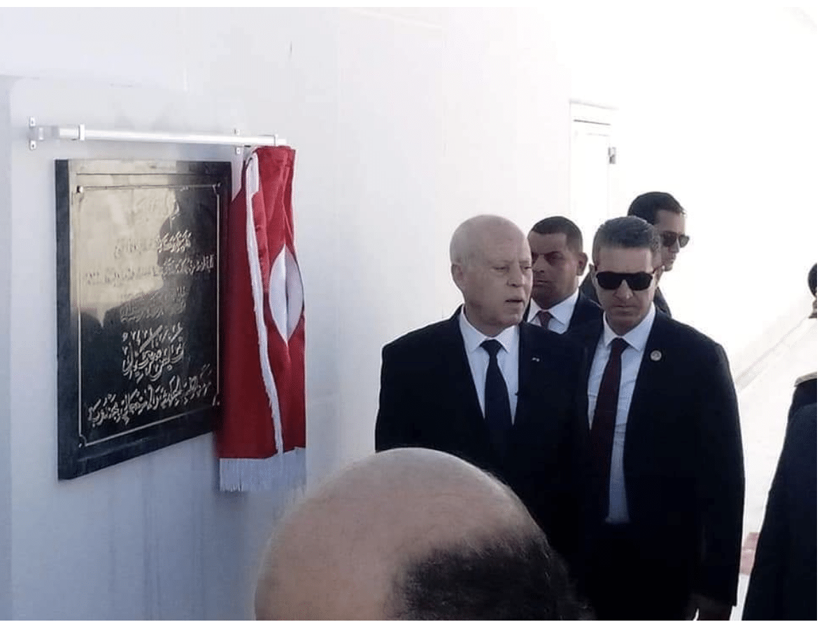 قيس سعيّد في افتتاح المستشفى الميداني في ولاية جندوبة