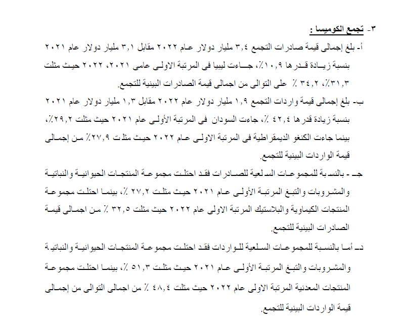 النشرة السنوية للتجارة البينية