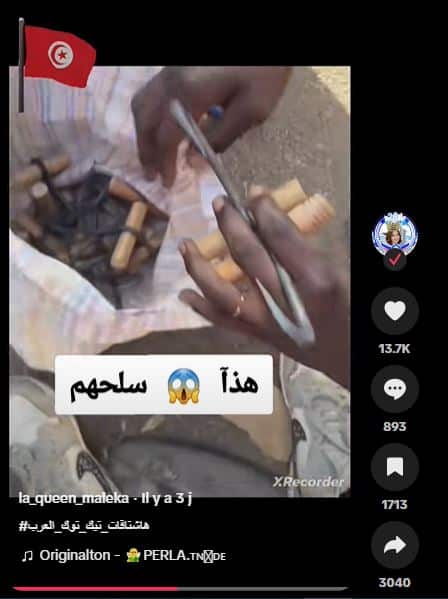 صورة من الفيديو المتداول على حسابات تونسية