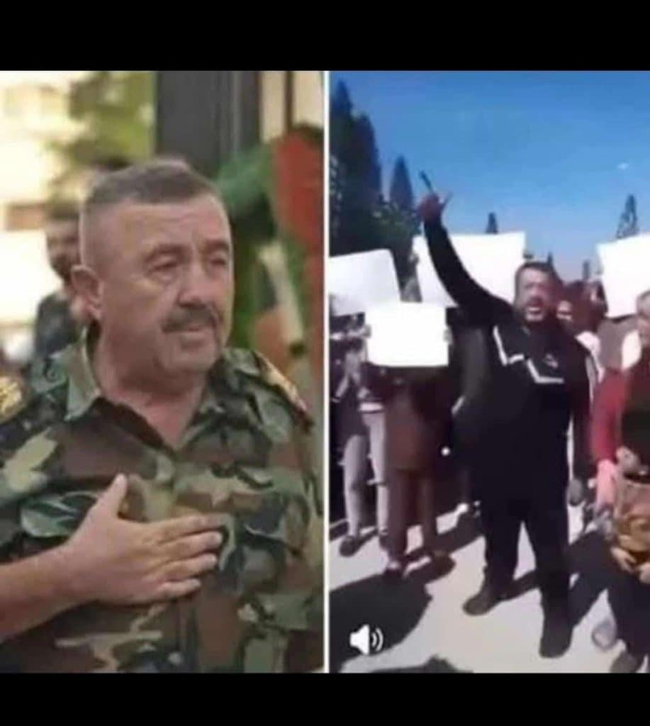 ادعاء متداول بأن صاحب هتافات "عاشت سورية الأسد حرة" من داخل قاعدة حميميم هو أحد فلول النظام السابق "اللواء جمال يونس"