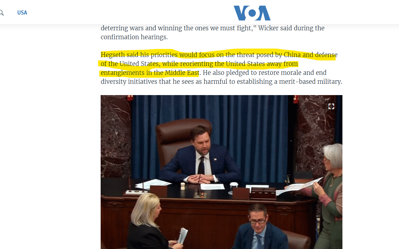 تصريح هيغسيث عن أولوياته بعد المصادقة عليه وزيرا للدفاع