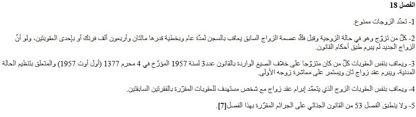 الفصل 18 من مجلة الأحوال الشخصية التونسية