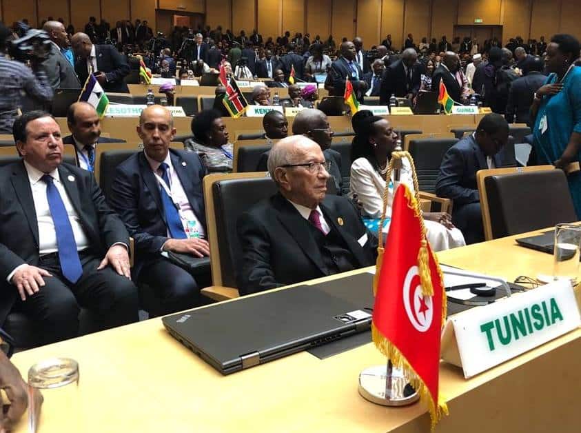 تمثيل قايد السبسي لتونس في مؤتمر رؤساء وحكومات الاتحاد الإفريقي لسنة 2019