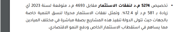 ميزانية الاستثمار
